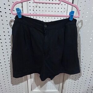 Joie Black Pleated High Waisted Shorts XL